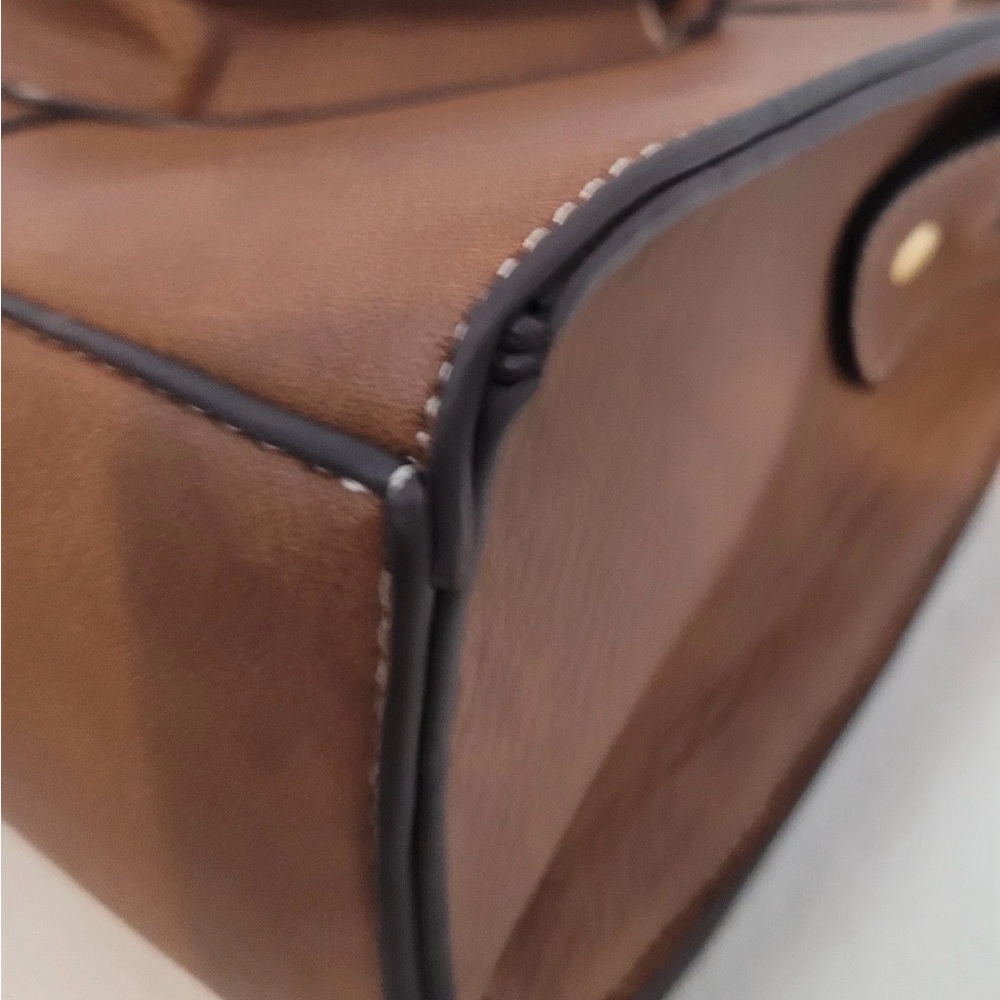 Darcy Marks London Satchel Crossbody Bag Brown Vegan Leather - Picture 10 of 16